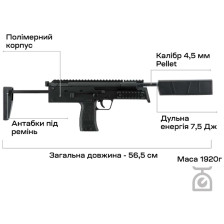Пневматичний пістолет UMAREX Heckler&Koch MP7A1 фото 6