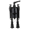 Сошки Vector Optics Carbon Fiber Swivel Bipod на антабку (высота 15.2 - 22.9 см) с переходником на Weaver/Picatinny фото 4