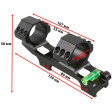 Моноблок Vector Optics One Piece ACD Mount Extra Light (25.4/30 мм) High на Picatinny (с уровнем) фото 2