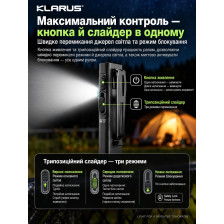 Ультратонкий EDC-ліхтар із трьома джерелами світла Klarus E5 Ultra Green фото 10