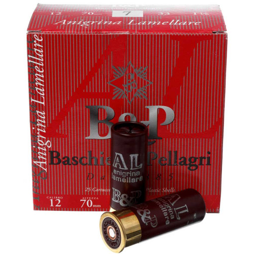 Патрон B&P Anigrina Lamellare кал. 12/70 дробь №5, навеска 33 гр фото