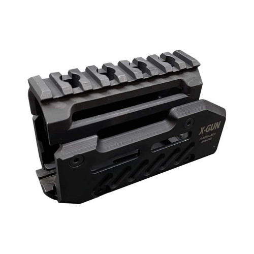 Цівка X-GUN Handguard для АКС-74У (алюміній) чорна фото 4