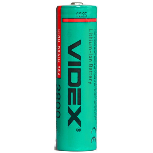 Аккумулятор VIDEX Li-Ion 18650 2800mAh (высокого тока) фото 2