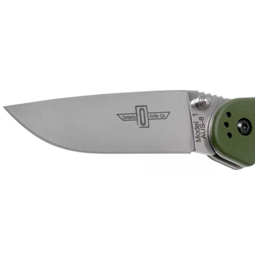 Нож складной Ontario Knife RAT I Linerlock Oliage green фото 3