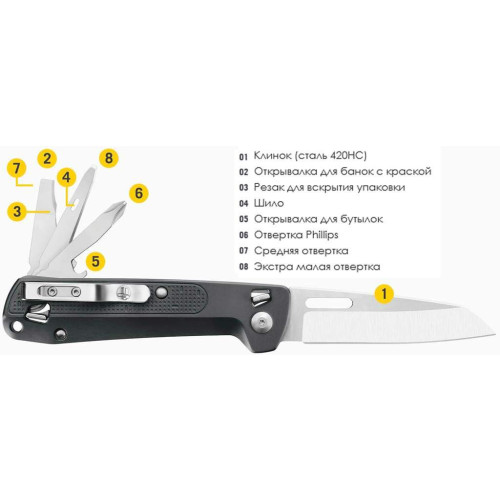 Мультитул Leatherman Free K2 Gray (832659) фото 9