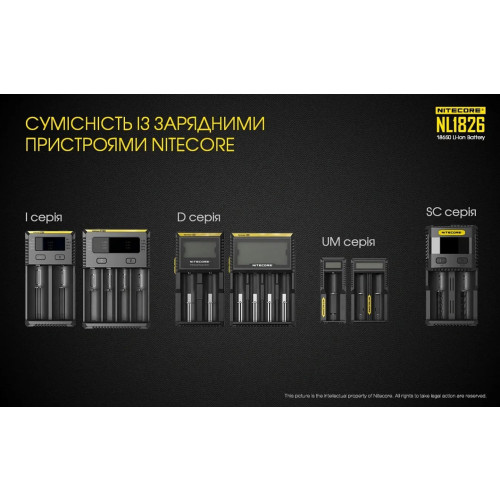 Акумулятор літієвий Nitecore NL1826 18650 Li-Ion 3.7V 2600 mAh фото 10