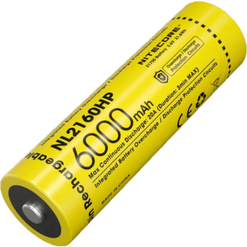 Акумулятор літієвий Nitecore NL2160HP Li-Ion 21700 (6000mAh) фото