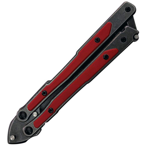 Нож-бабочка Mr. Blade MadCap Red Black Stonewash фото 7