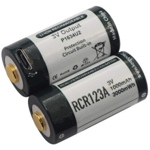 Акумуляторна батарея KeepPower RCR 123 micro USB 1000 mah (2 шт/компл) фото 4