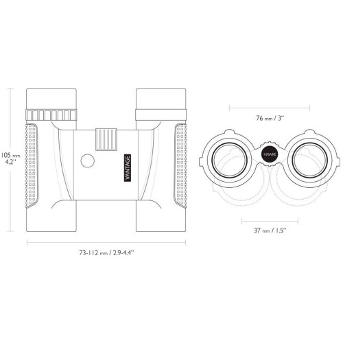 Бинокль Hawke Vantage WP 8х25 Grey фото 3
