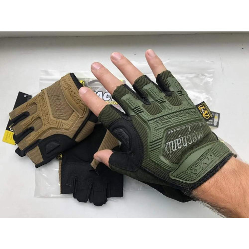 Рукавички Mechanix M-Pact Fingerless (розмір - L, колір - олива) фото 2