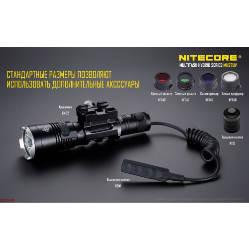 Тактичний ліхтар Nitecore MH27UV фото 19