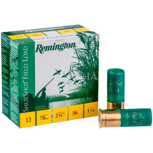 Патрон Remington Shurshot Field Load кал. 12/70 дробь №3, навеска 36 гр фото