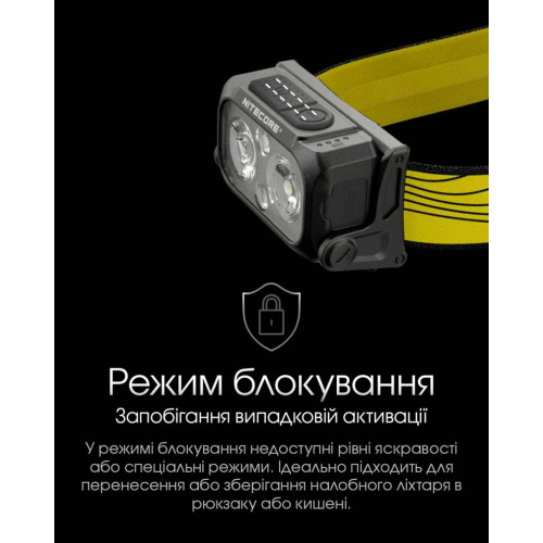 Ліхтар налобний Nitecore NU25 NEW фото 18