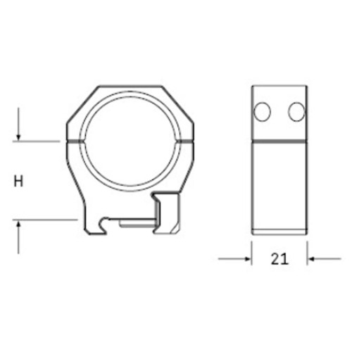 Кольца AUDERE PSR™ Gen2 (30 мм) High на Weaver/Picatinny. ВН - 28 мм фото 5