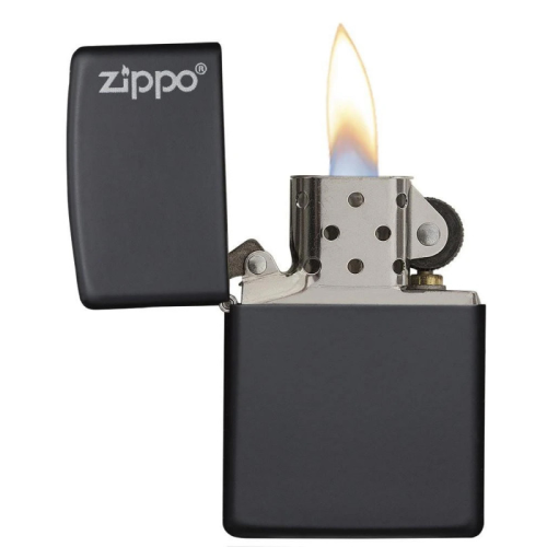 Запальничка ZIPPO 218ZL Classic Black Matte with Zippo Logo фото 3