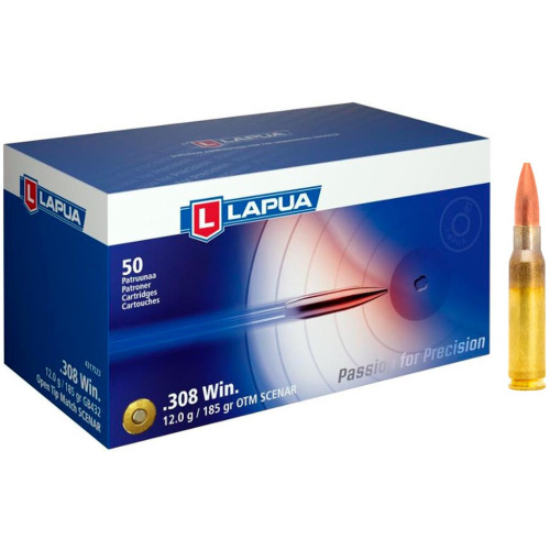 Патрон Nammo Lapua кал. 308 Win куля Scenar, маса 12 гр/185 гран фото