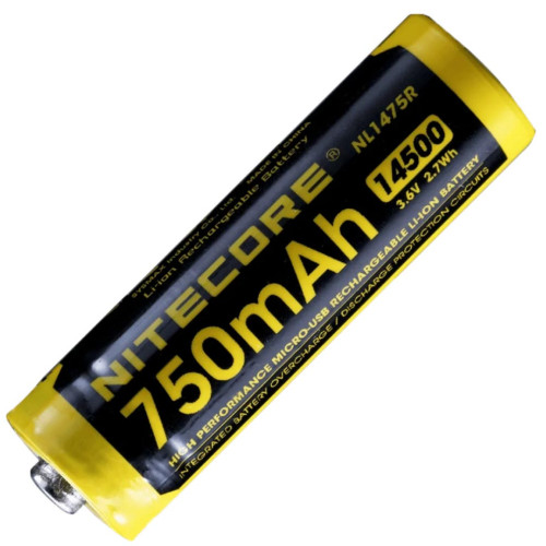 Акумулятор Nitecore NL1475R Li-Ion 14500 3.6V (750 mAh) фото 2