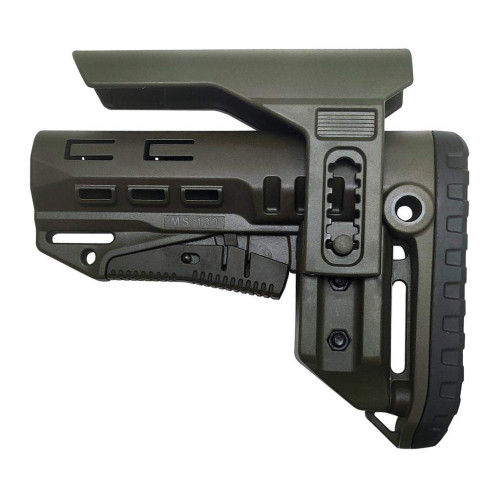 Приклад DLG TBS Compact PCP (Mil-Spec) с регулируемой щекой, олива фото 3