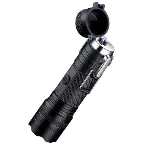 Запальничка usb 2 дуги з ліхтариком LB-752B фото 2
