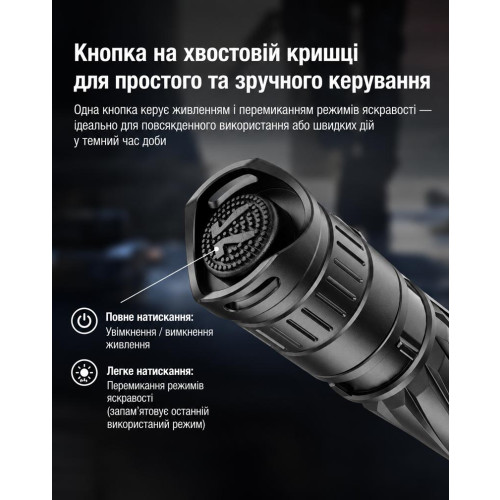 Ручной фонарь Klarus P2 1000lm/1800 mAh. Black фото 10