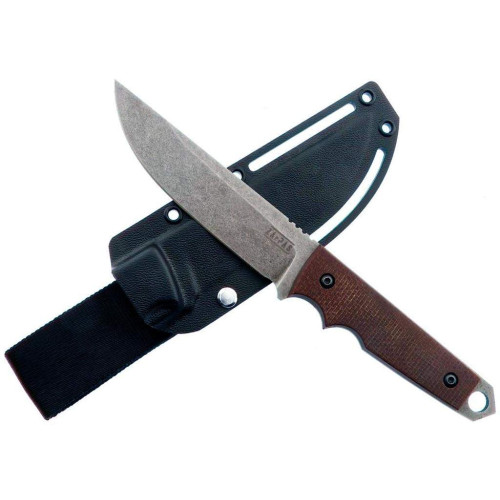 Ніж Za-Pas Urban Tactic Stonewash (brown micarta, kydex sheath) фото 2