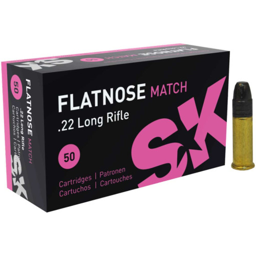 Патрон SK Flatnose Match кал. 22 LR куля LFN, маса 2.59 гр/40 гран (уп. 50 шт) фото