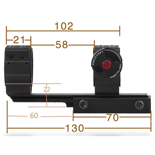 Моноблок Discovery Scope Mount For Picatinny/Ласточкин хвост (25.4/30/34 мм) фото 6