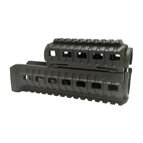 Цівка DLG Tactical для АК-47/74 з 2-ма планками Picatinny + слоти M-LOK (полімер) олива фото