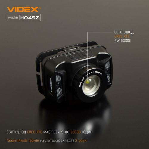 Налобный светодиодный фонарь VIDEX VLF-H045Z фото 3
