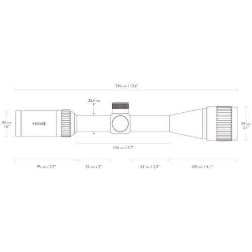Прицел Hawke Vantage 4-12х40 AO .17HMR IR фото 5