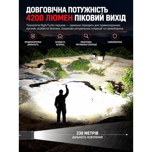 Ультратонкий фонарь Klarus FlatTac X1 4200 лм/2700 mAh. Black фото 18