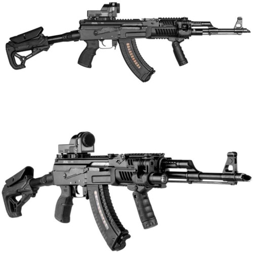 Приклад FAB Defense GL-CORE S CP с регулируемой щекой, без трубы (полимер) песочный фото 2