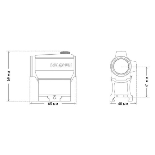 Коллиматорный прицел Holosun HS403C 2MOA Red Dot Sight фото 7