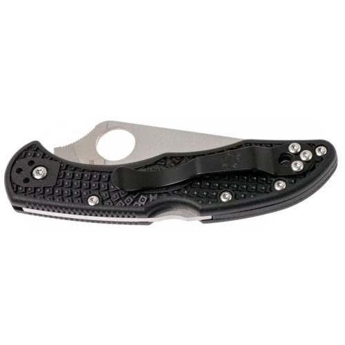 Нож складной Spyderco Delica 4 Flat Ground Black фото 3