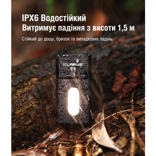 Фонарь с поворотной головой Klarus E8 1000 лм/1000 mAh. Green фото 16