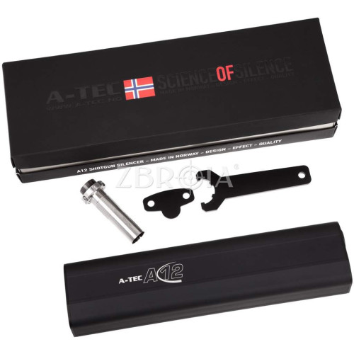Глушитель A-TEC A12 кал. 12/76 + адаптер для Beretta Optima HP фото 7