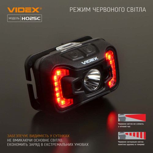 Налобний світлодіодний ліхтарик VIDEX VLF-H025C фото 9