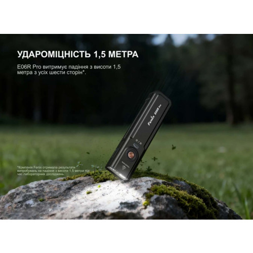 Фонарь наключный Fenix E06R PRO чёрный фото 15
