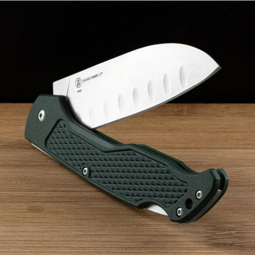 Нож складной Ontario Knife Camp Plus Santoku Green фото 5
