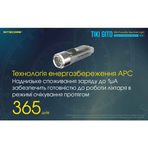 Ліхтар наключний Nitecore TIKI GITD Blue (люмінесцентний) фото 21