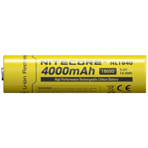Акумулятор літієвий Nitecore NL1840 Li-Ion 18650 3.6V (4000mAh) фото 2