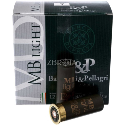 Патрон B&P MB Light кал. 12/70 дробь №7, навеска 30 гр фото