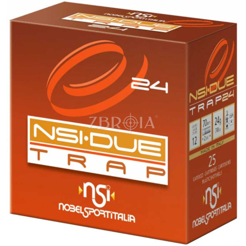 Патрон Nobel NSI-Due Trap кал. 12/70 дробь №7.5, навеска 24 гр фото