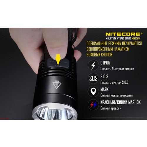 Тактичний ліхтар Nitecore MH27UV фото 15