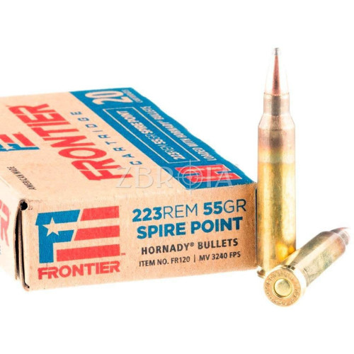 Патрон Hornady Frontier кал. 223 Rem пуля SP Match, масса 3.56 гр/55 гран фото 2