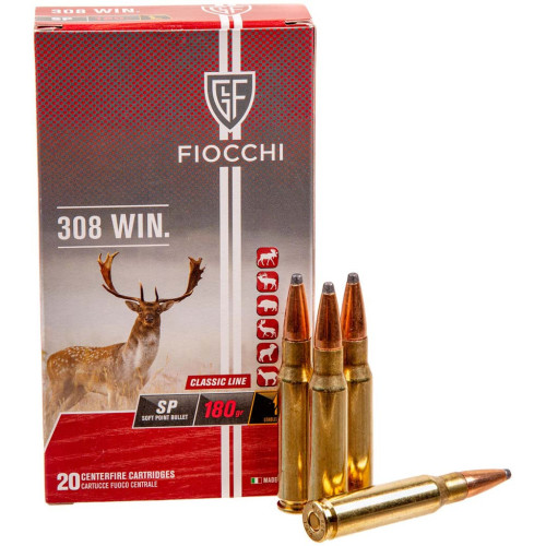 Патрон Fiocchi кал. 308 Win куля SP, маса 11.7 гр/180 гран фото