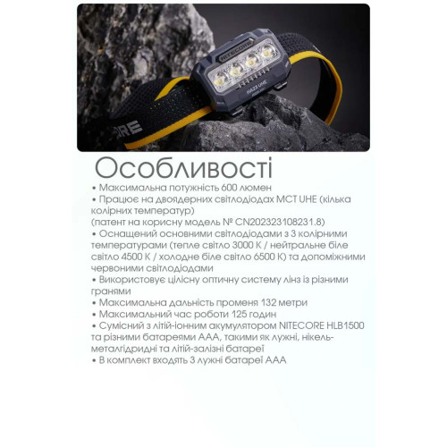Ліхтар налобний Nitecore HA23 UHE фото 24