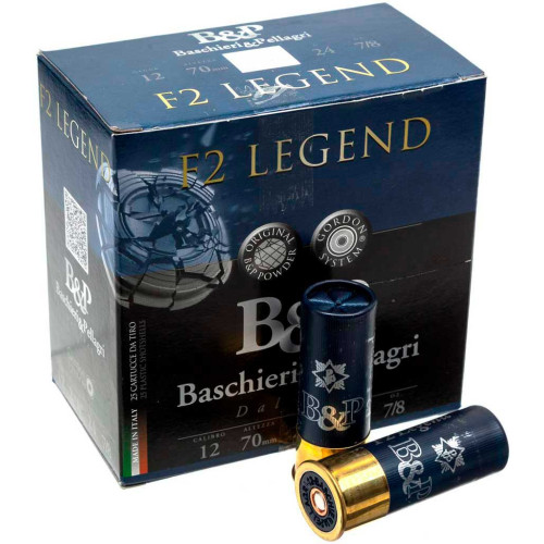 Патрон B&P F2 Legend кал. 12/70 дробь №7.5, навеска 24 гр фото