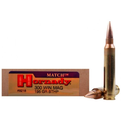 Патрон Hornady Match кал. 300 Win Mag пуля BTHP, масса 12.63 гр/195 гран фото 2
